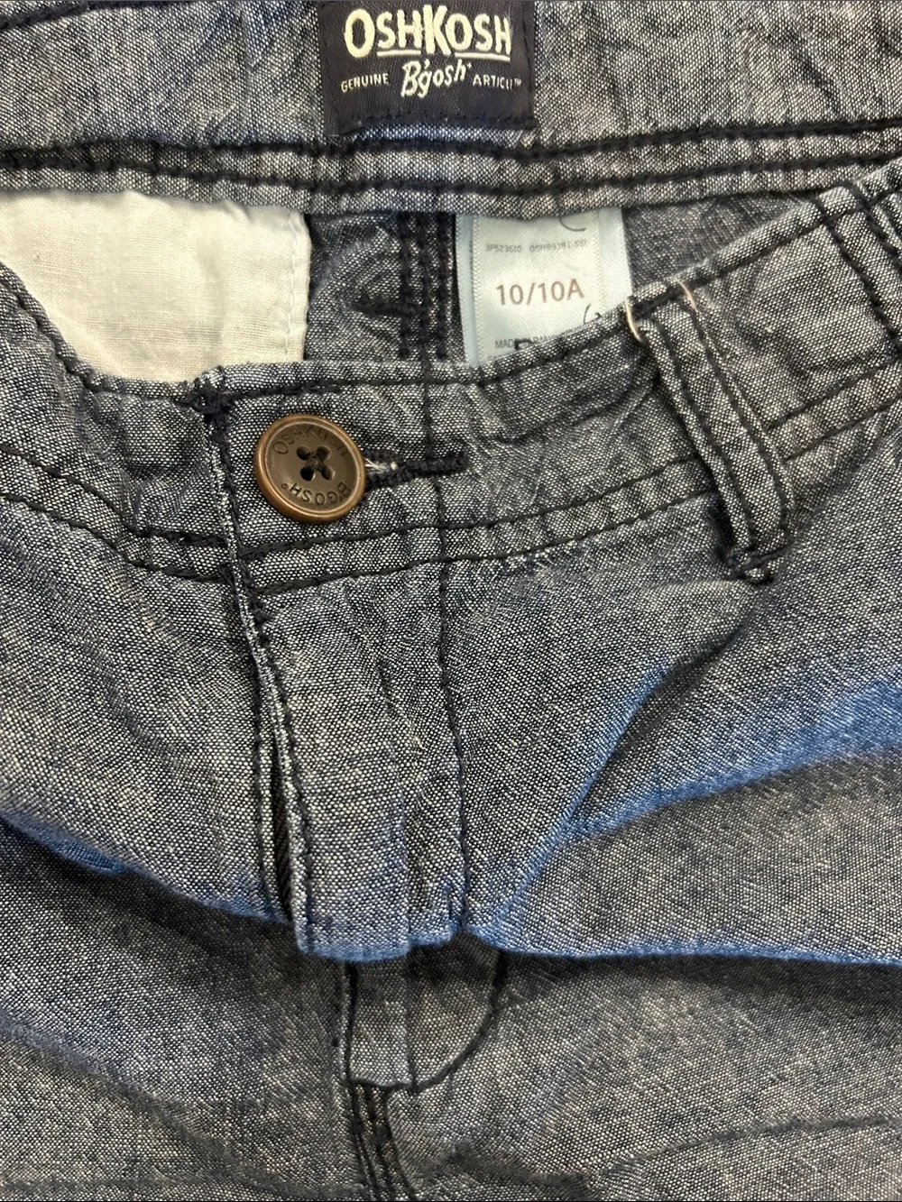 OshKosh B'gosh Boys Chambray Blue Shorts